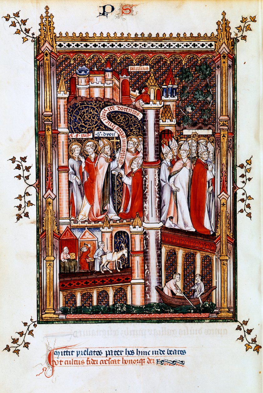 St Denis sends out missionaries, 1317 by Unbekannt