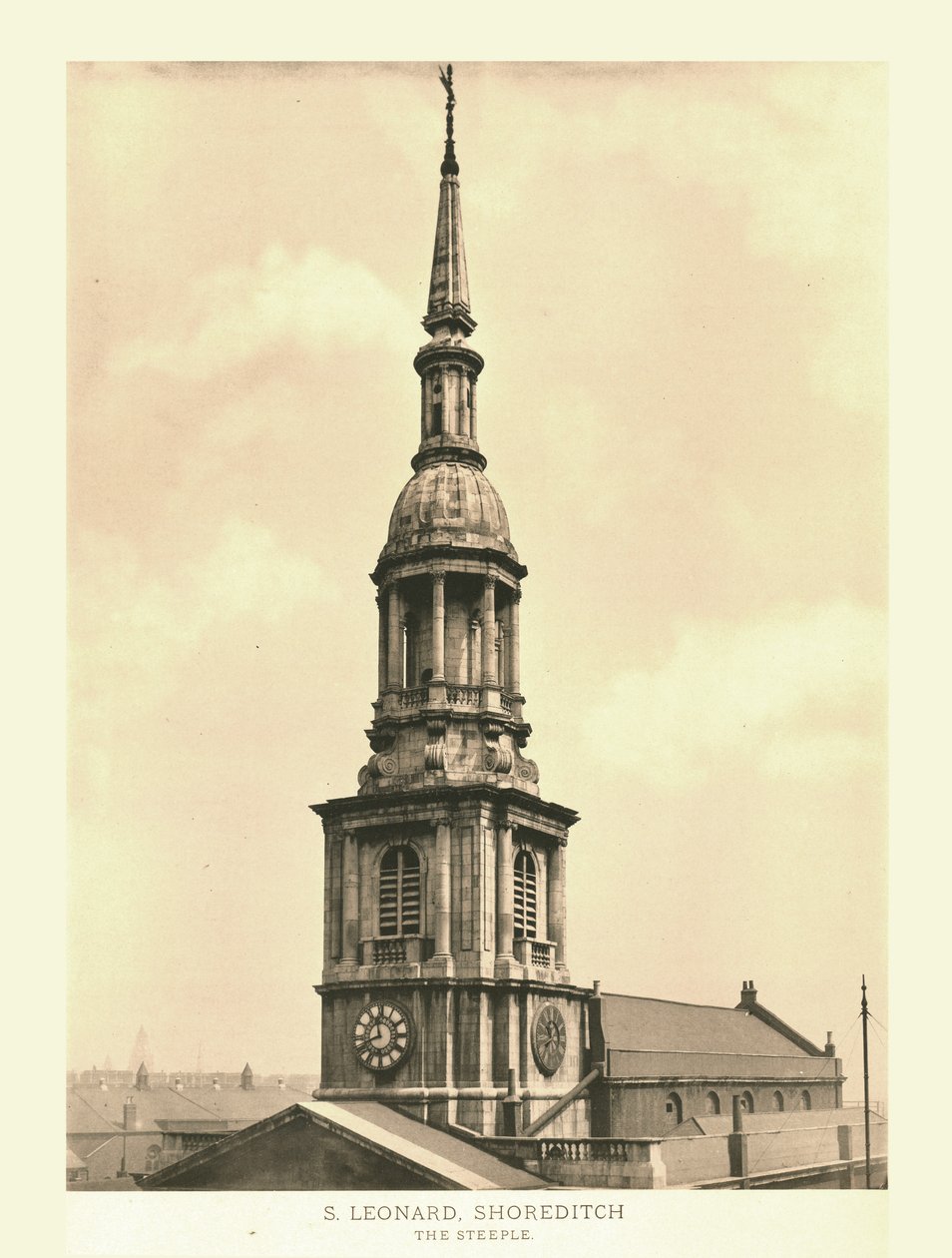 St Leonard, Shoreditch, The Steeple, mid-late 19th century by Unbekannt