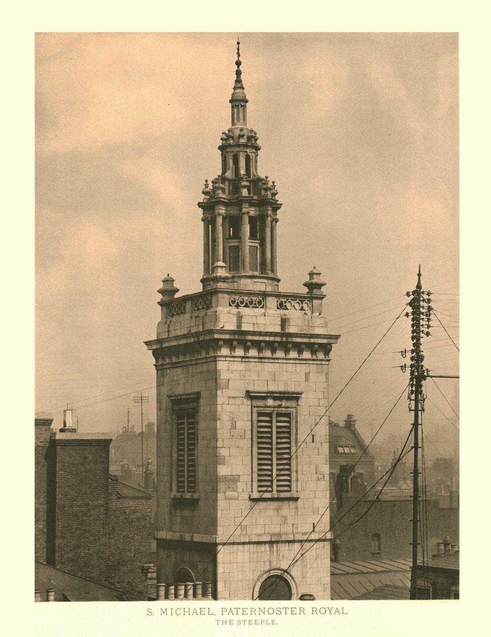 St Michael, Paternoster Royal, The Steeple by Unbekannt