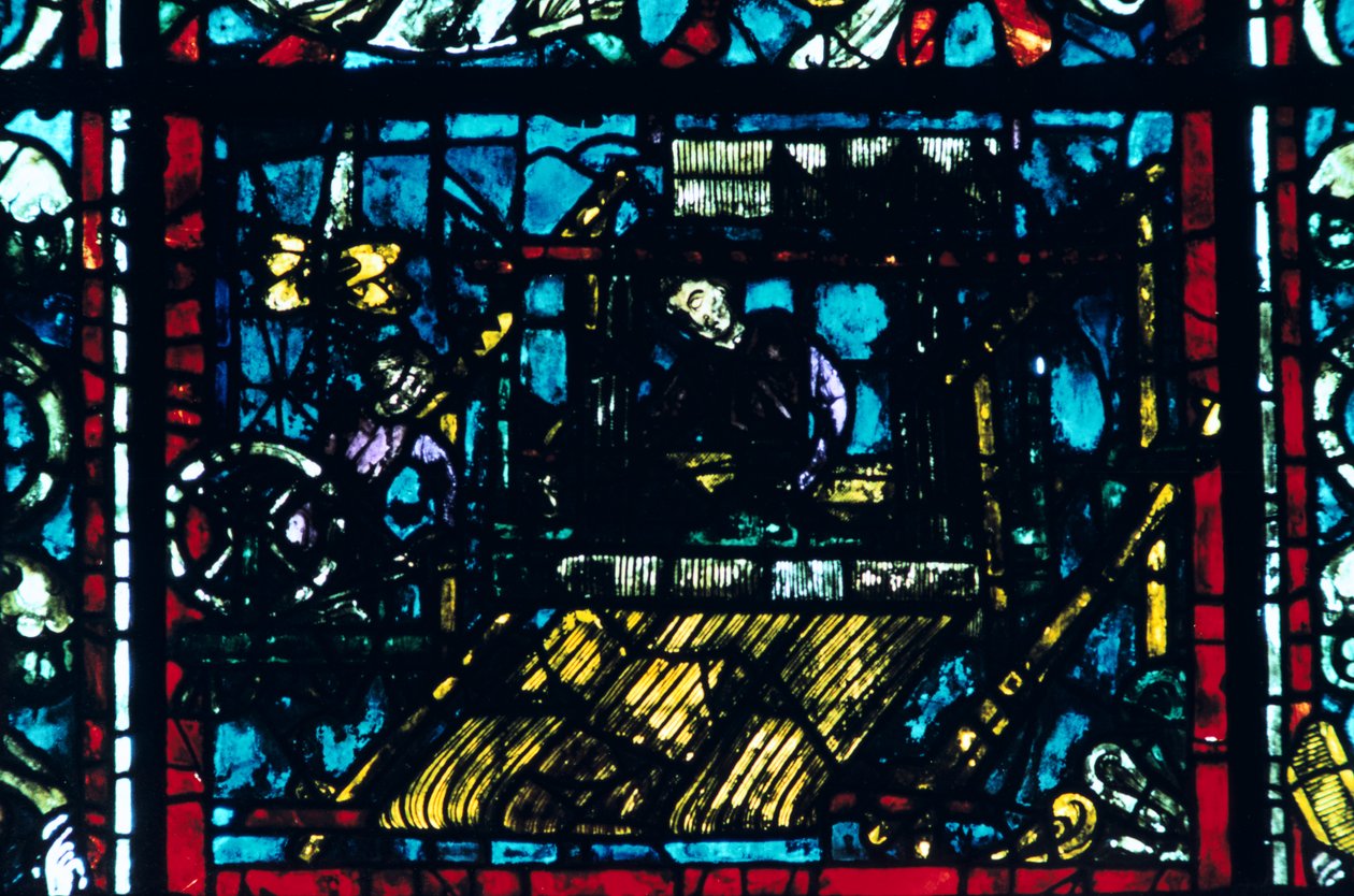 Stained Glass, Chartres Cathedral, Chartres, France by Unbekannt