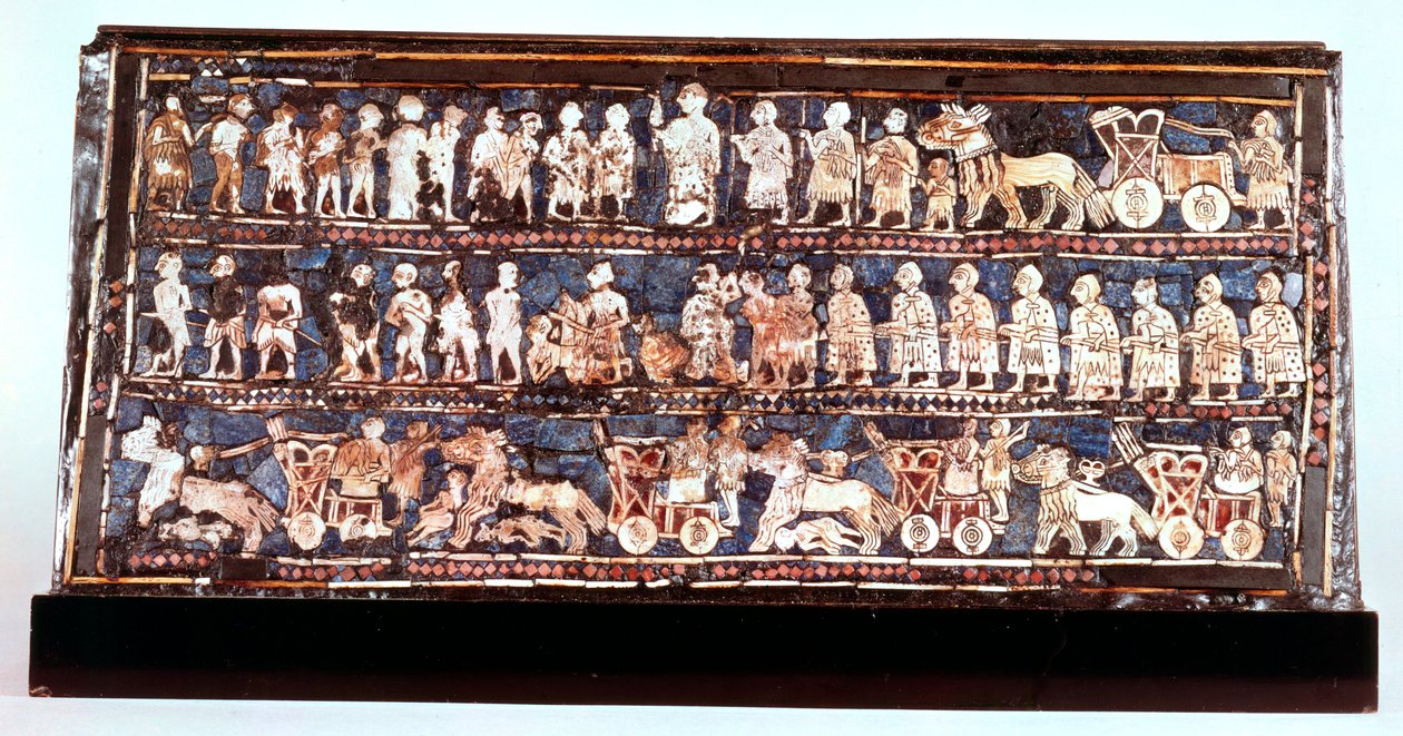 Standard of Ur, the War Side, from the Royal Cemetery at Ur, Sumerian by Unbekannt