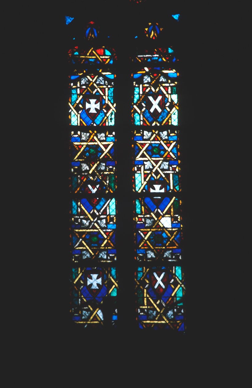 Star of David in stained glass church window, Barcelona, Spain by Unbekannt