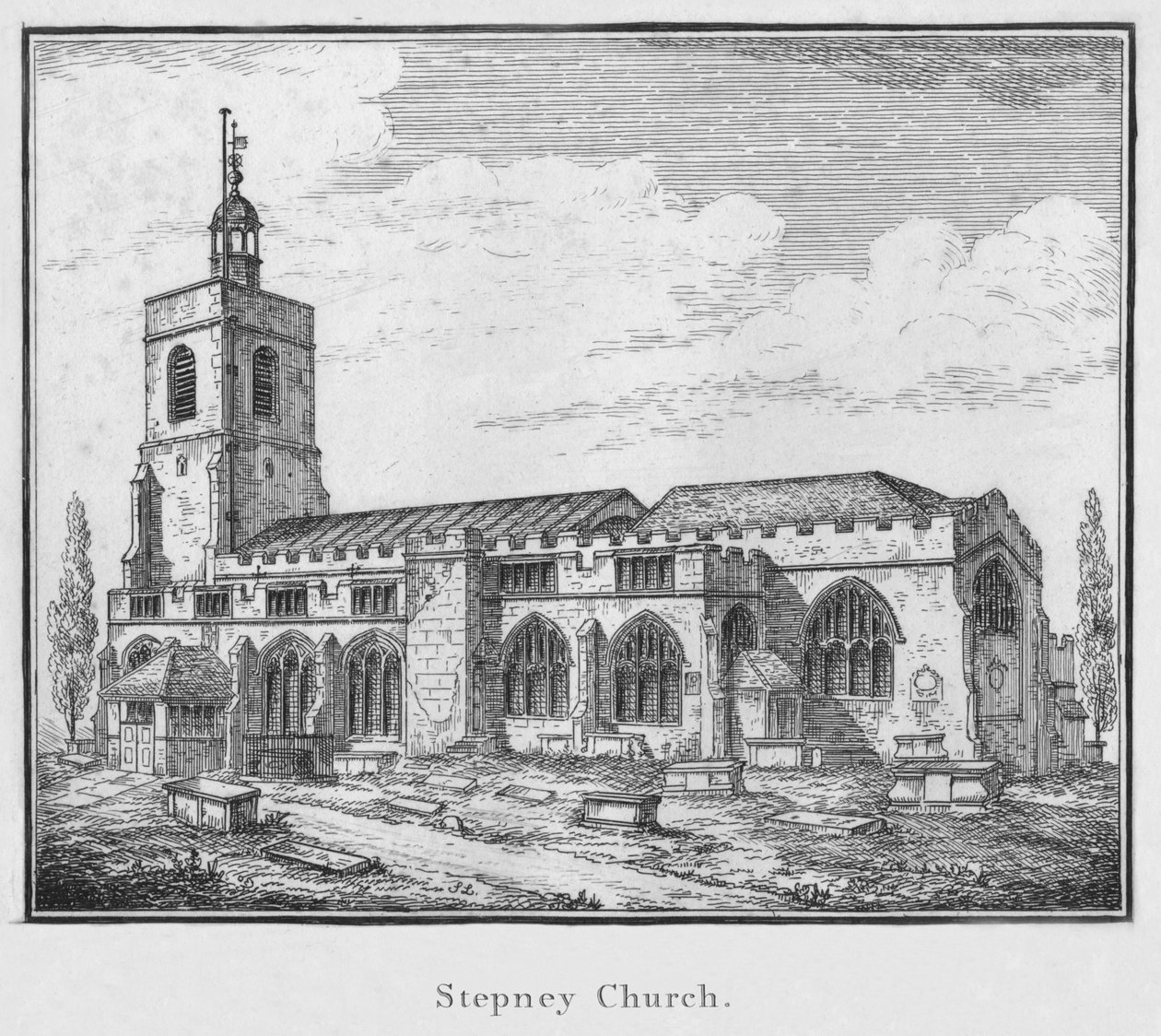 Stepney Church, c1792 by Unbekannt