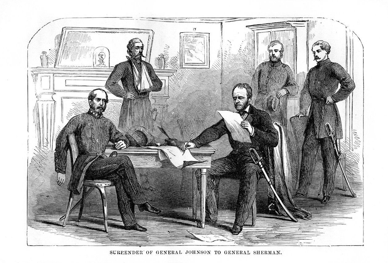 Surrender of General Johnston to General Sherman, 26 April 1865 by Unbekannt