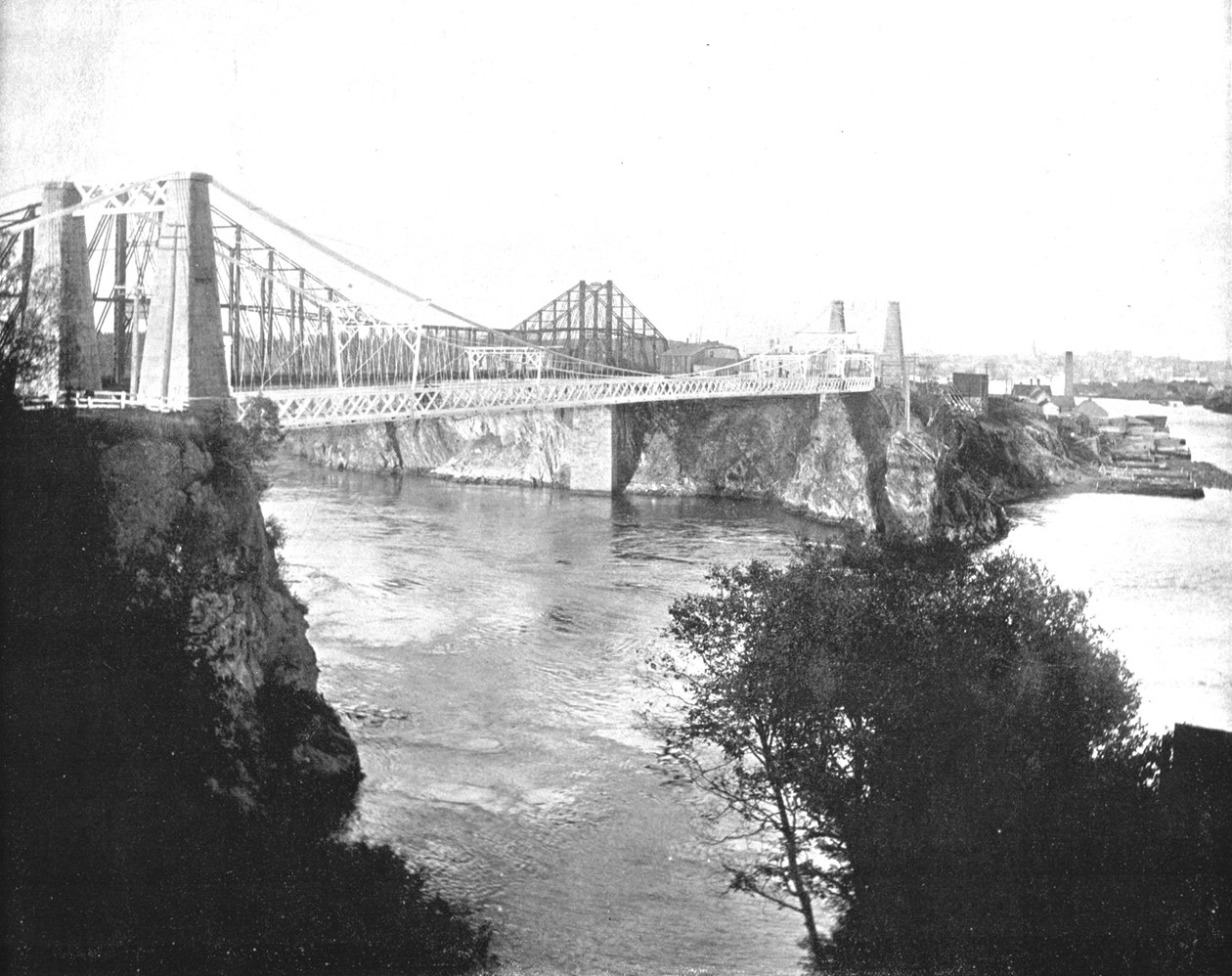 Suspension and Cantilever Bridges, St John, New Brunswick, Canada, c1900 by Unbekannt