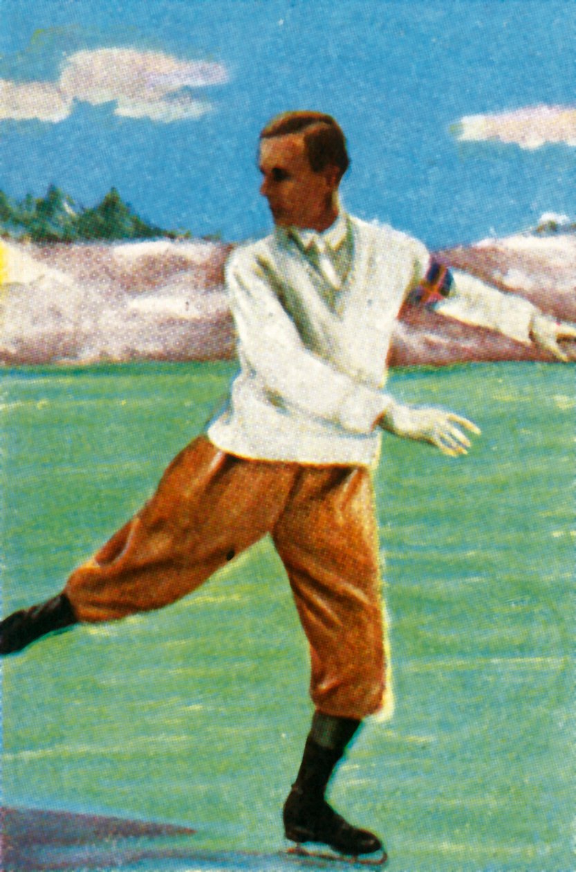 Swedish figure skater Gillis Grafström by Unbekannt