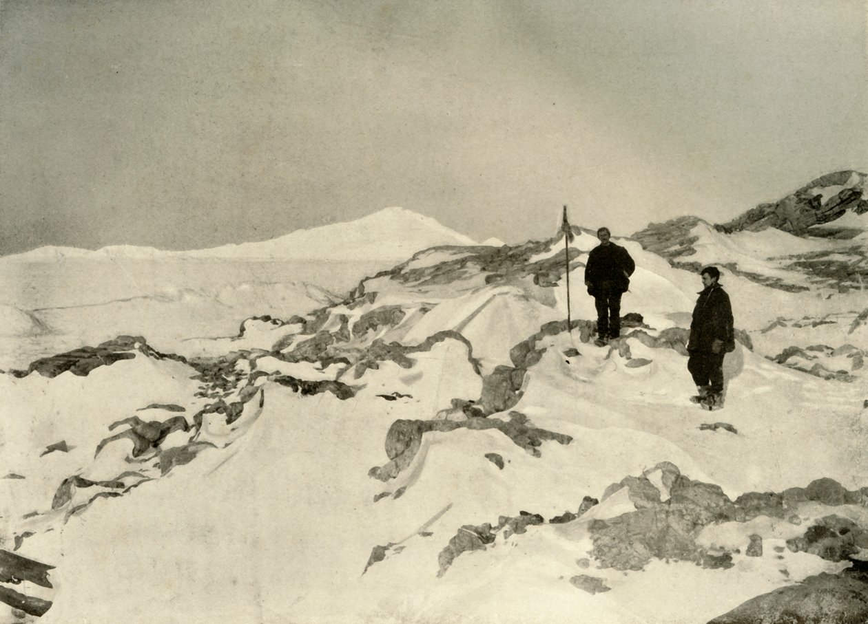 Taking Possession of Cape Bernacchi, Victoria Land, c1908 by Unbekannt