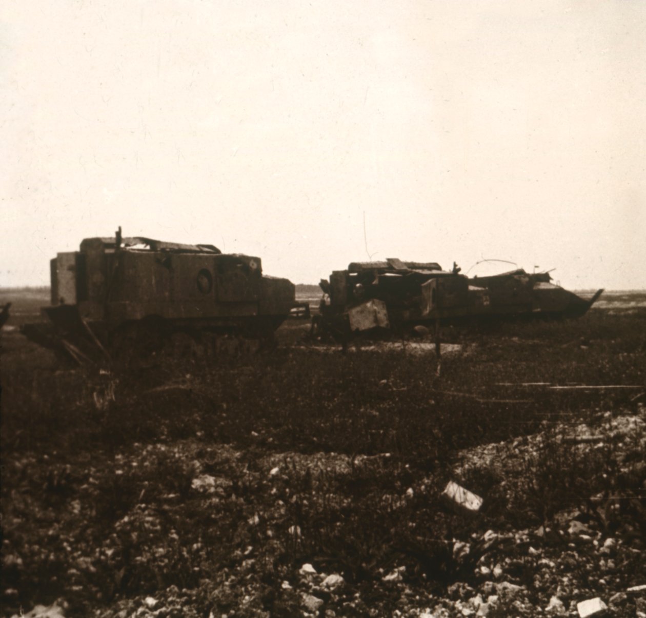Tanks, Juvincourt, northern France by Unbekannt