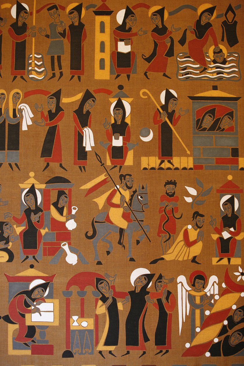 Tapestry in Saint-Pierre de Solesmes Abbey: Life of Saint Benedict, Solesmes, France by Unbekannt