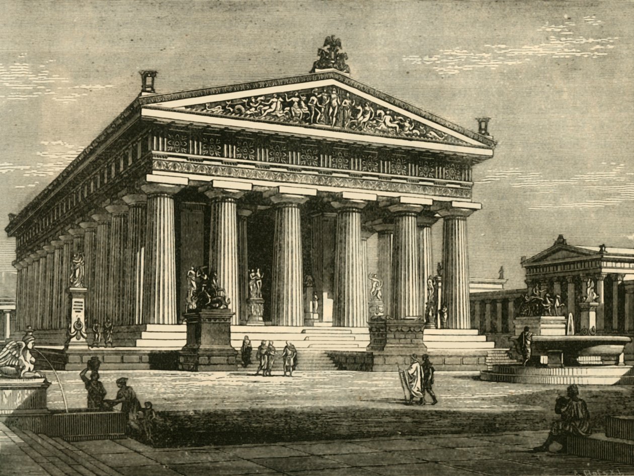 Temple at Paestum, Restored by Unbekannt