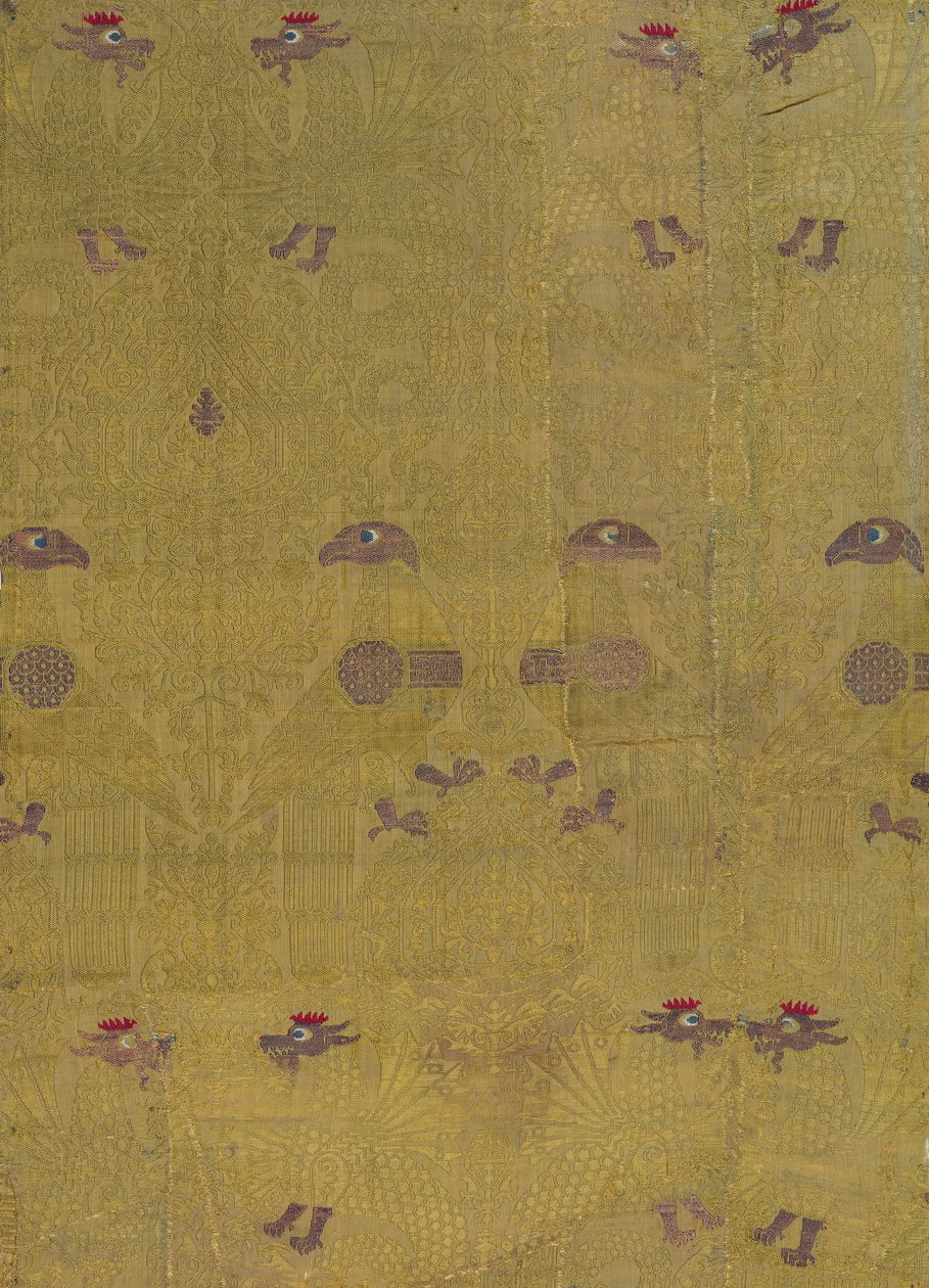 Textile, Birds, Dragon, and Palmette Motives, Italian by Unbekannt