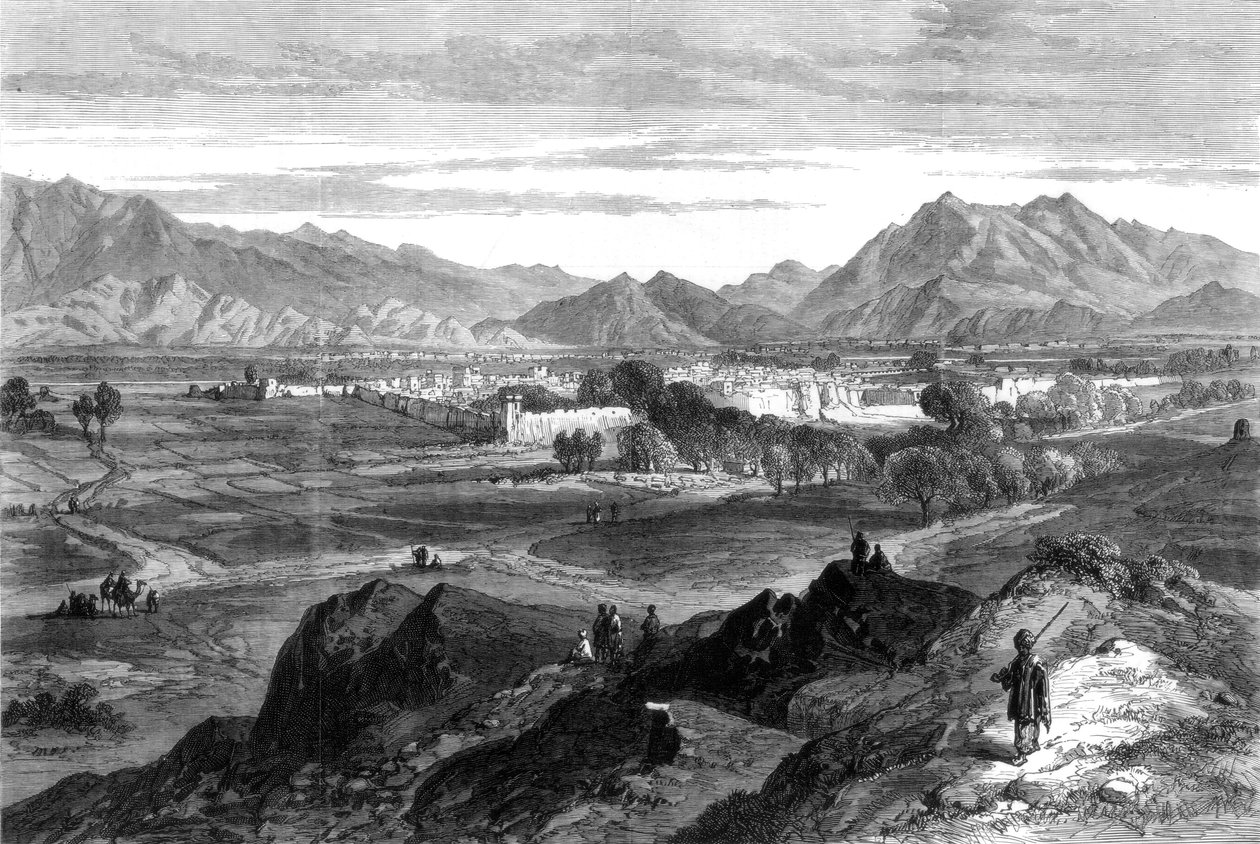 The Afghan War: Jalalabad from Pipers Hill, Afghanistan by Unbekannt