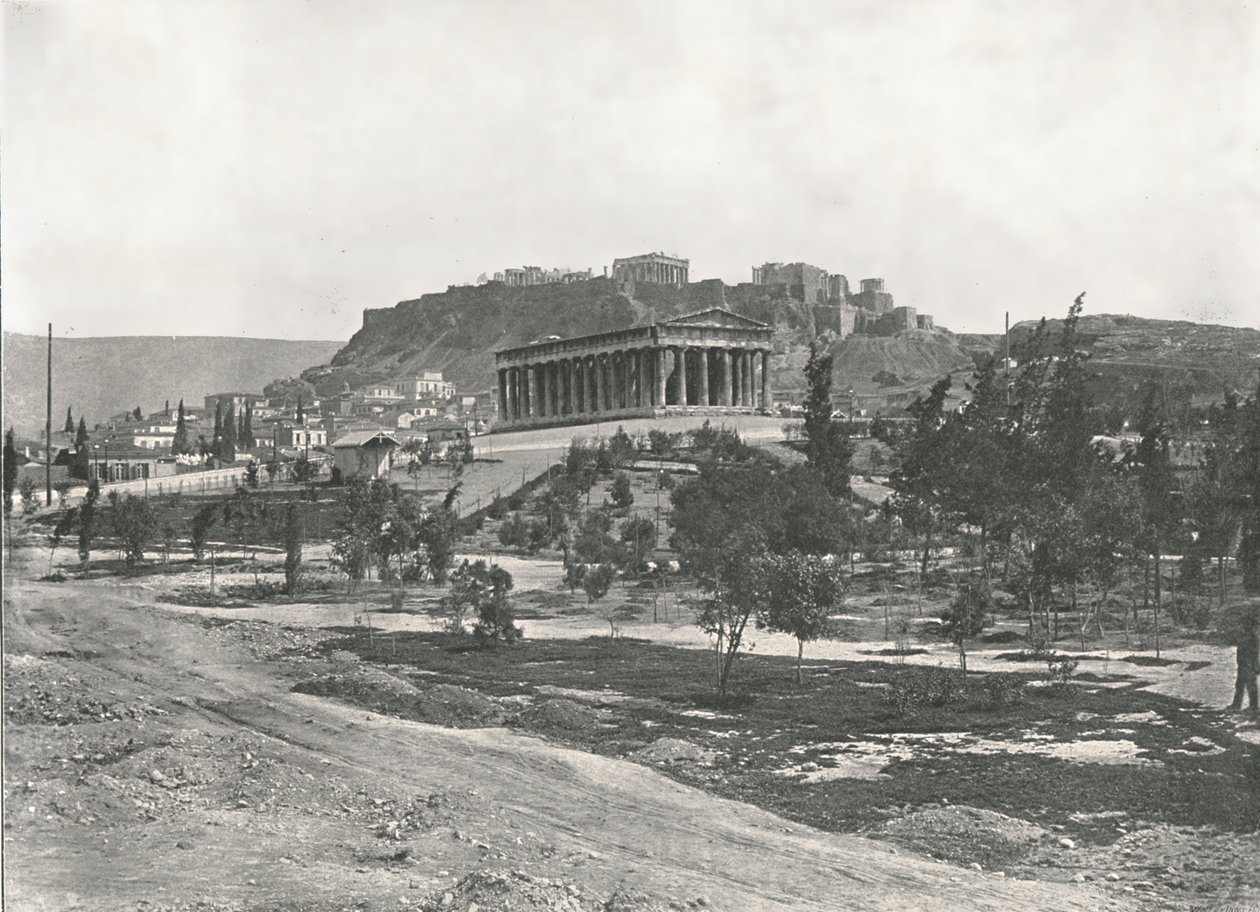 The Agora and Acropolis, Athens, Greece, 1895 by Unbekannt