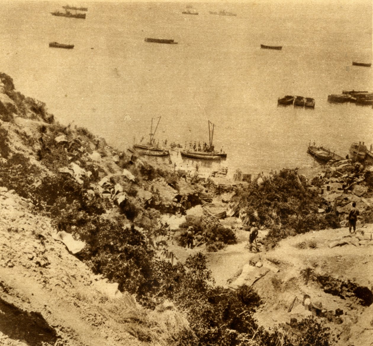 The Anzac colony in Gallipoli, Gaba Tepe by Unbekannt