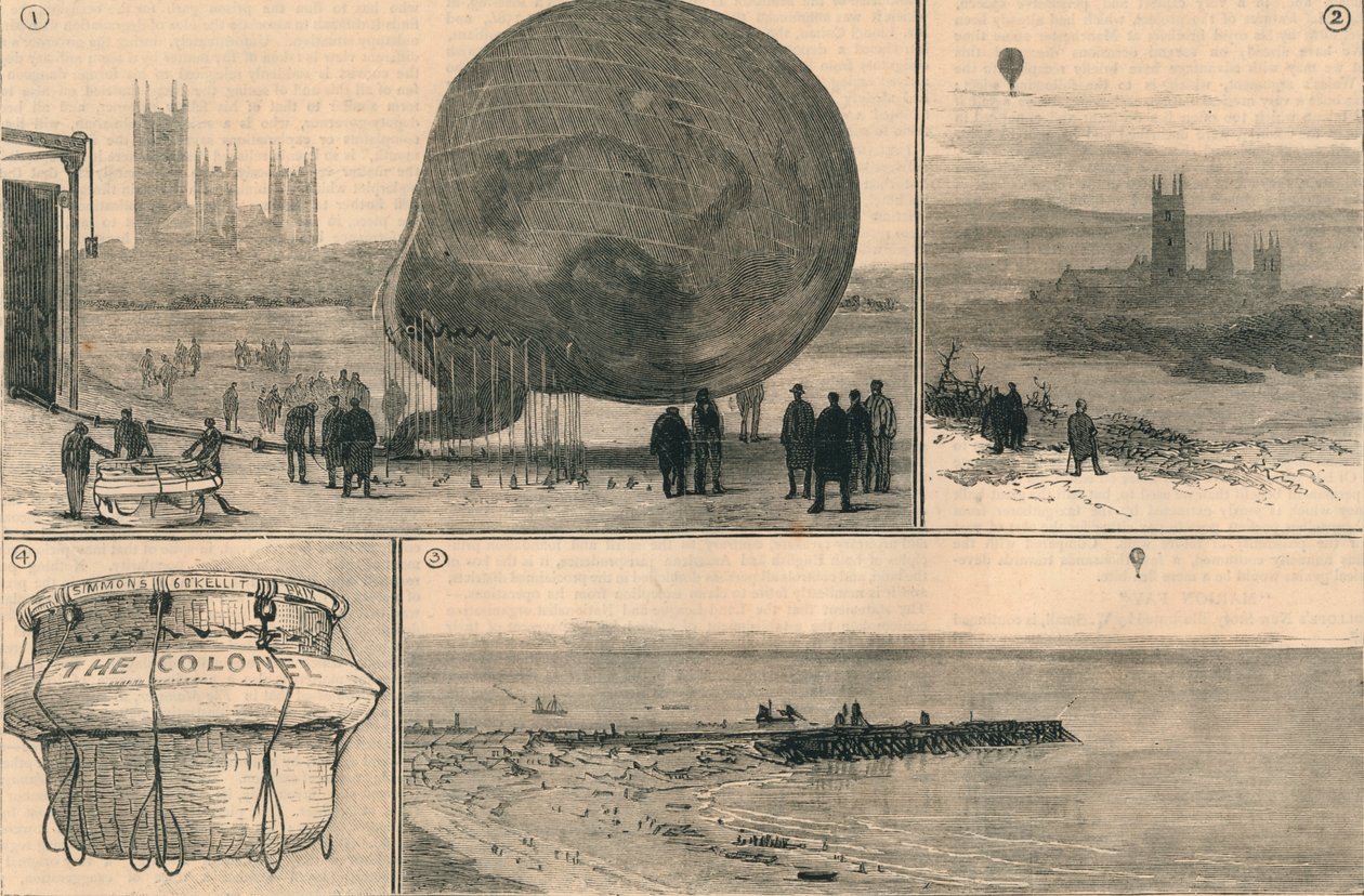 The Attempted Balloon Voyage Across The Channel by Unbekannt