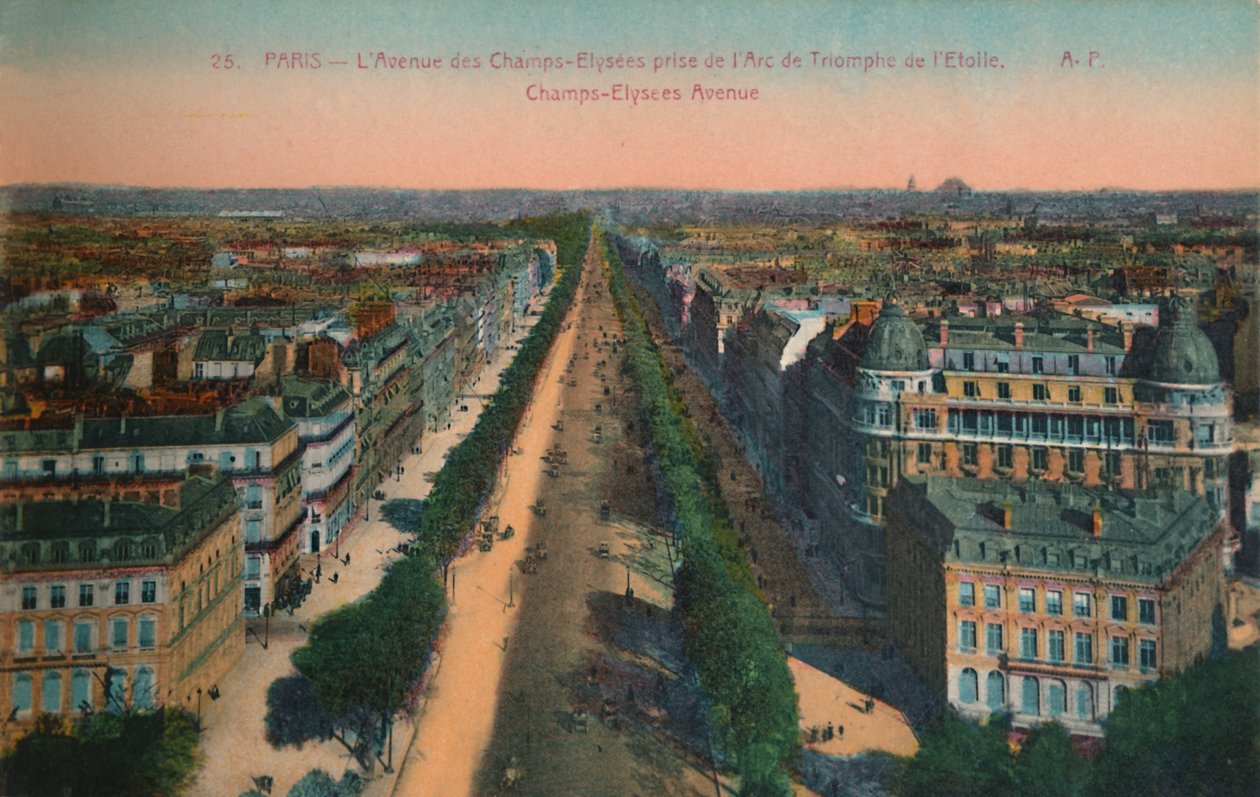 The Avenue des Champs-Elysées, Paris by Unbekannt