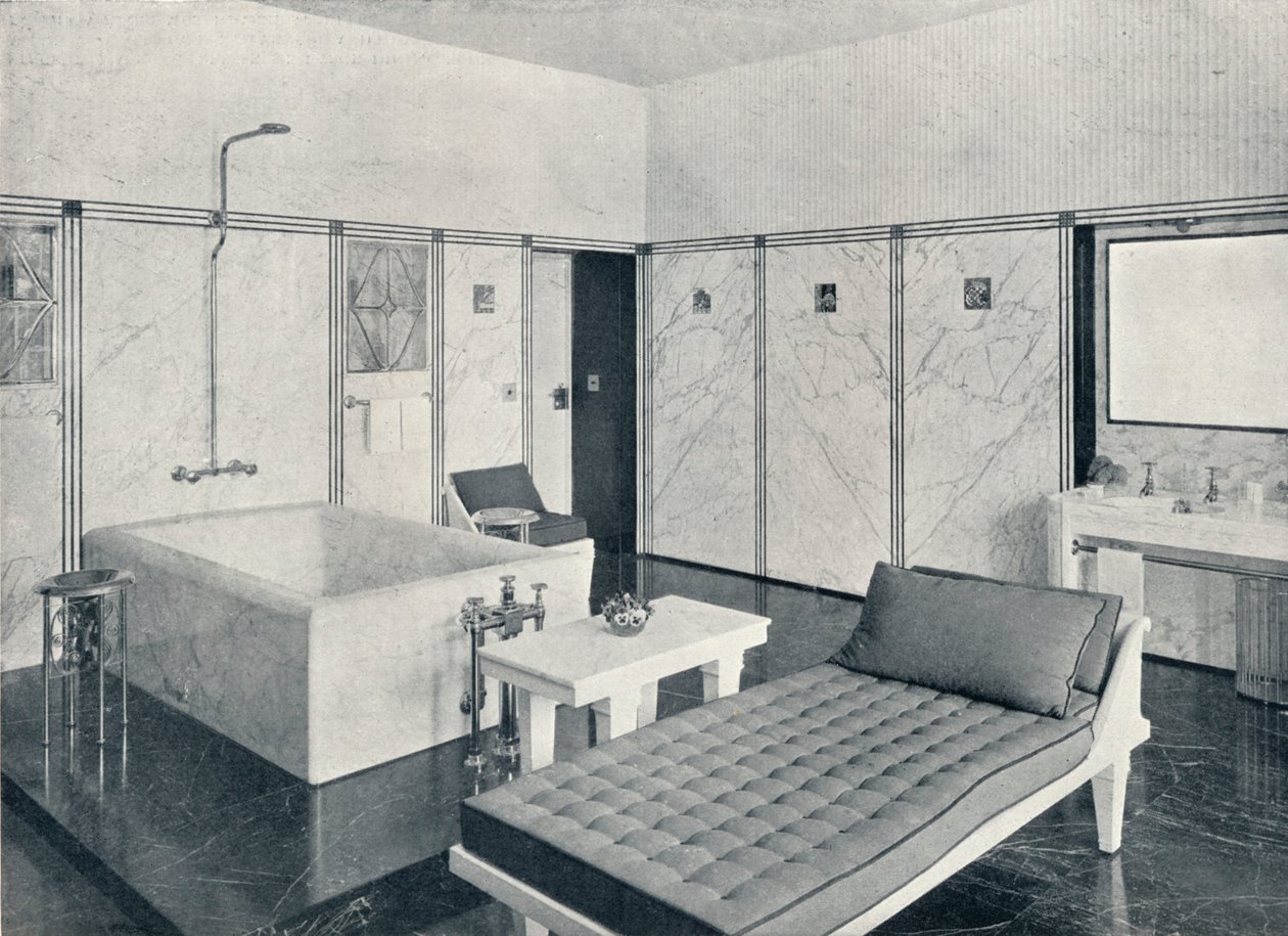 The Bathroom of the Stoclet Palace, Brussels, Belgium, c1914 by Unbekannt