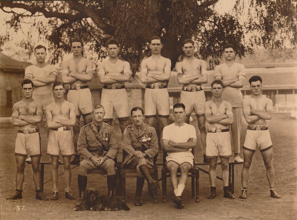 The Battalion Boxing Team of the First Battalion, The Queens Own Royal West Kent Regiment. Poona by Unbekannt