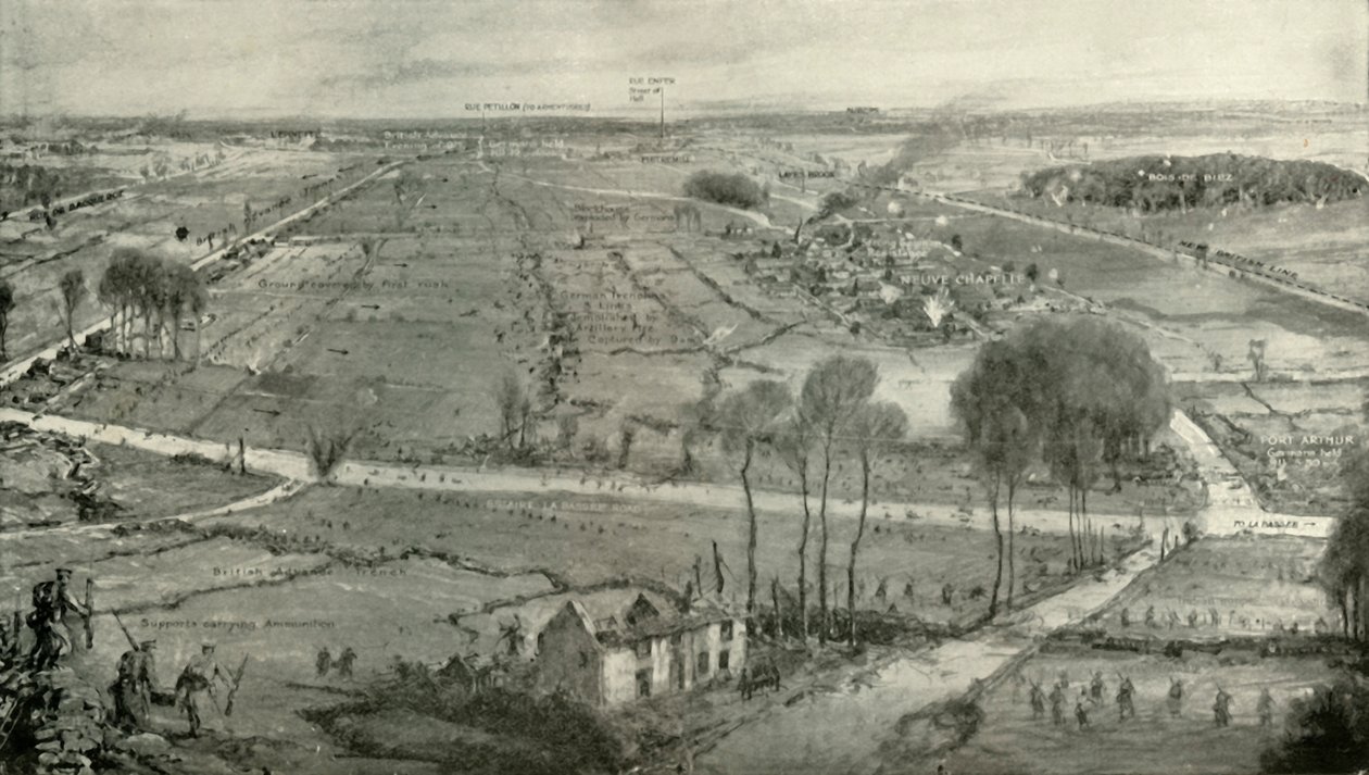 The Battle of Neuve Chapelle, 1919 by Unbekannt