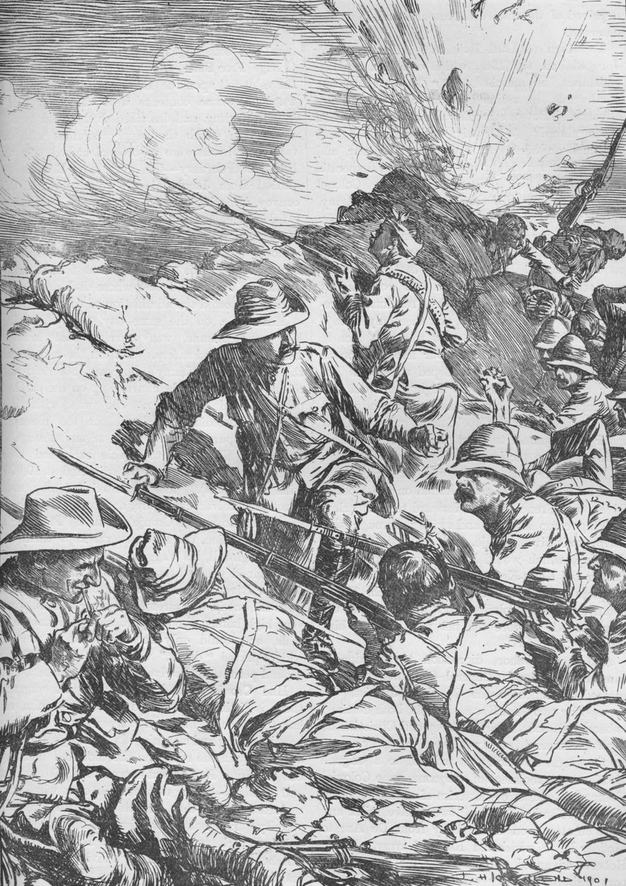 The Battle of Spion Kop, Boer War, South Africa by Unbekannt