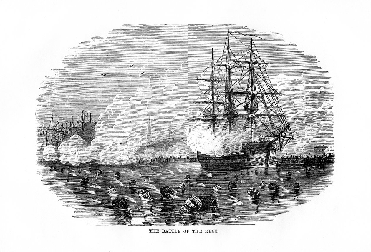 The Battle of the Kegs, 6 January 1778, 1872 by Unbekannt