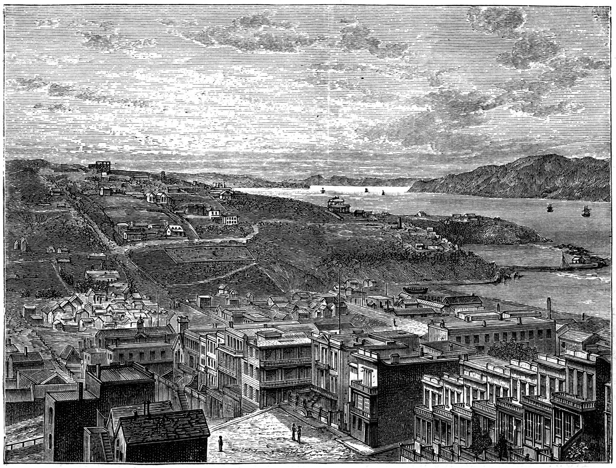 The Bay of San Francisco, America by Unbekannt