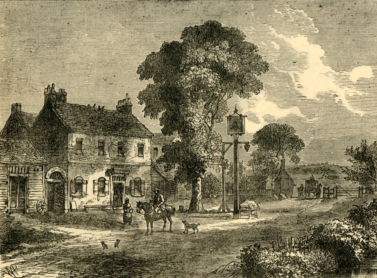 The Bell Inn, Kilburn, 1750 by Unbekannt