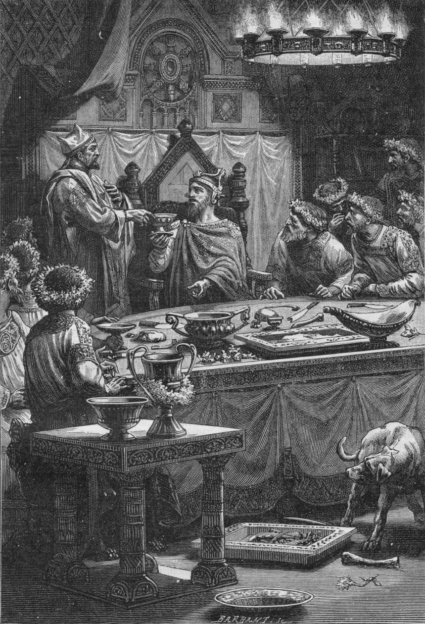 The Bishop of Laon Swearing Allegiance to Charles, Duke of Lorraine, 10th Century by Unbekannt