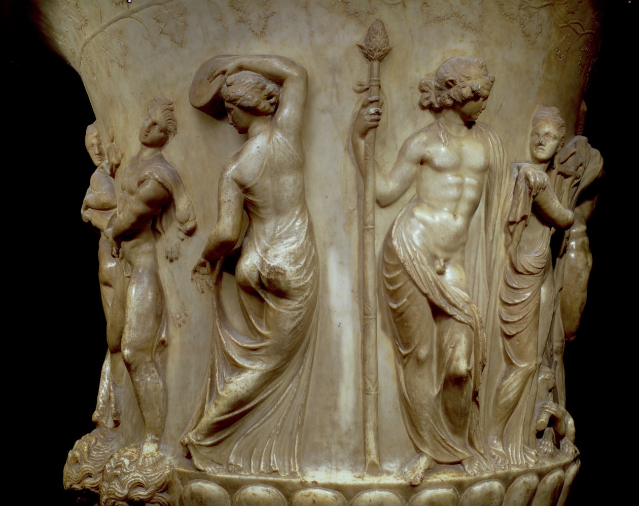 The Borghese Crater or Vase, (detail) depicting Dionysus and his Maenads, Greek, Neo-Attic by Unbekannt