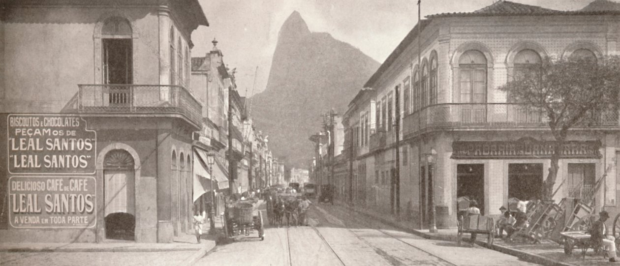 The Botafogo End of the Fashionable Rua Sao Clemente. Corcovado in the Distance by Unbekannt