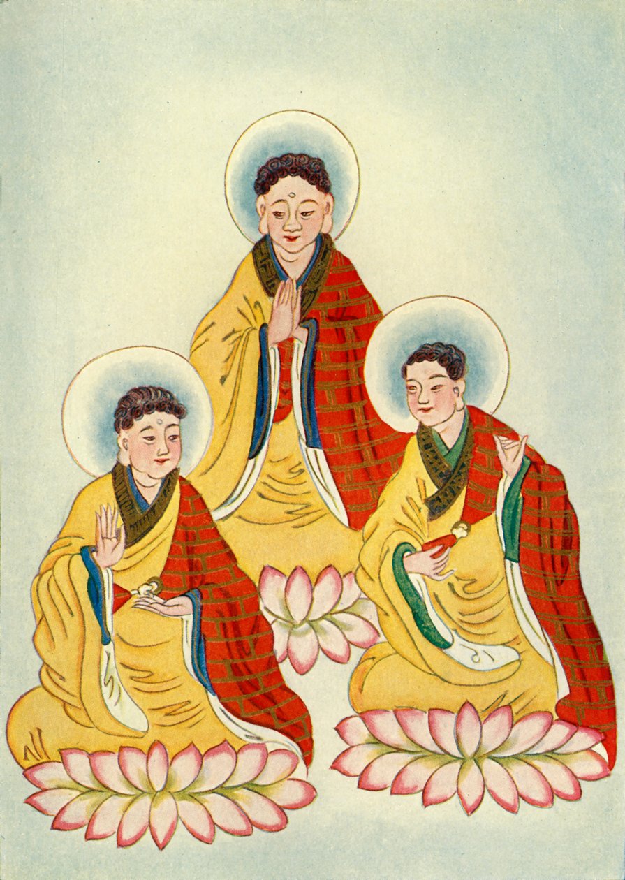 The Buddhist Triad, 1922 by Unbekannt