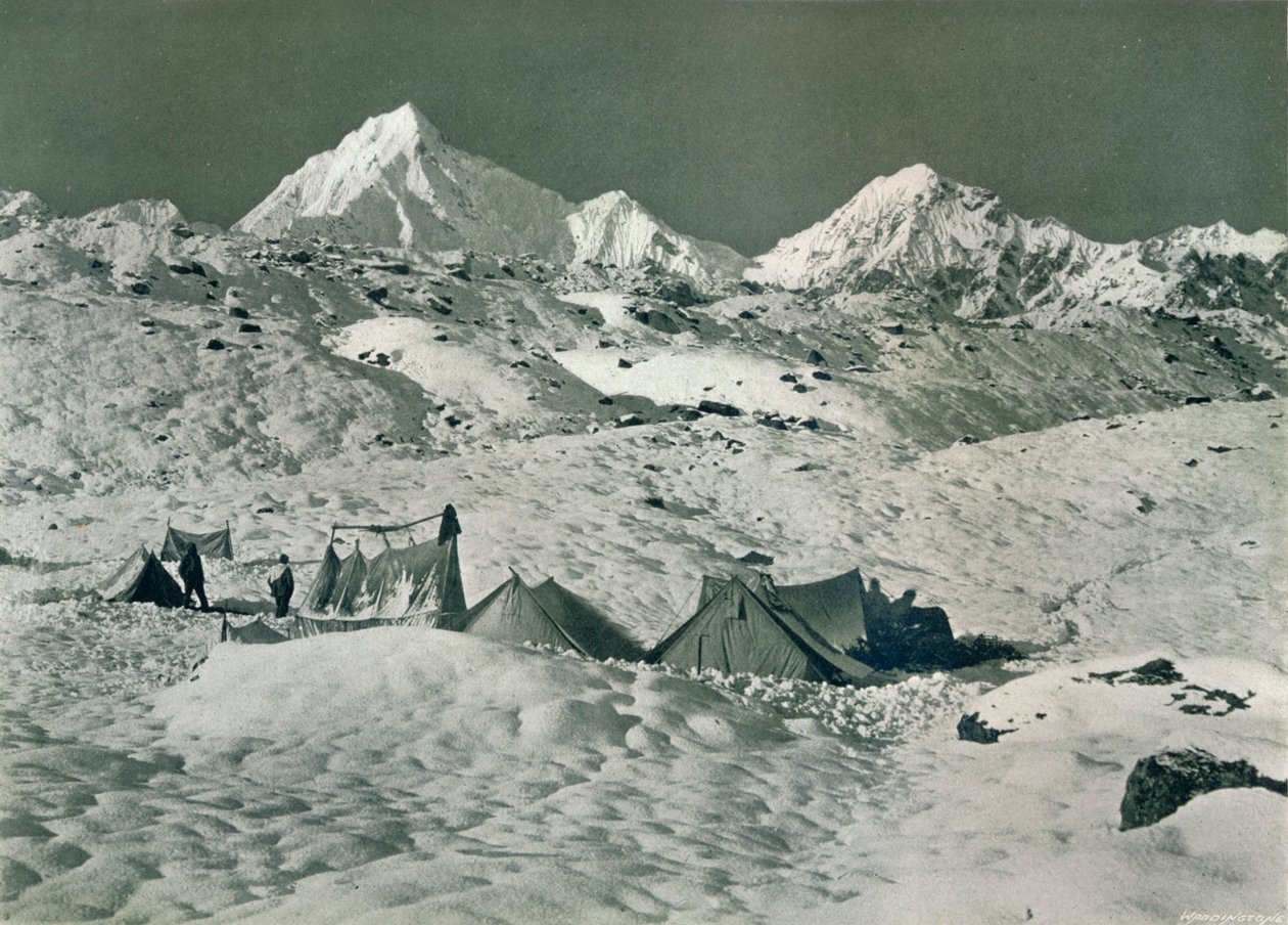 The Camp Below Jongsong La by Unbekannt