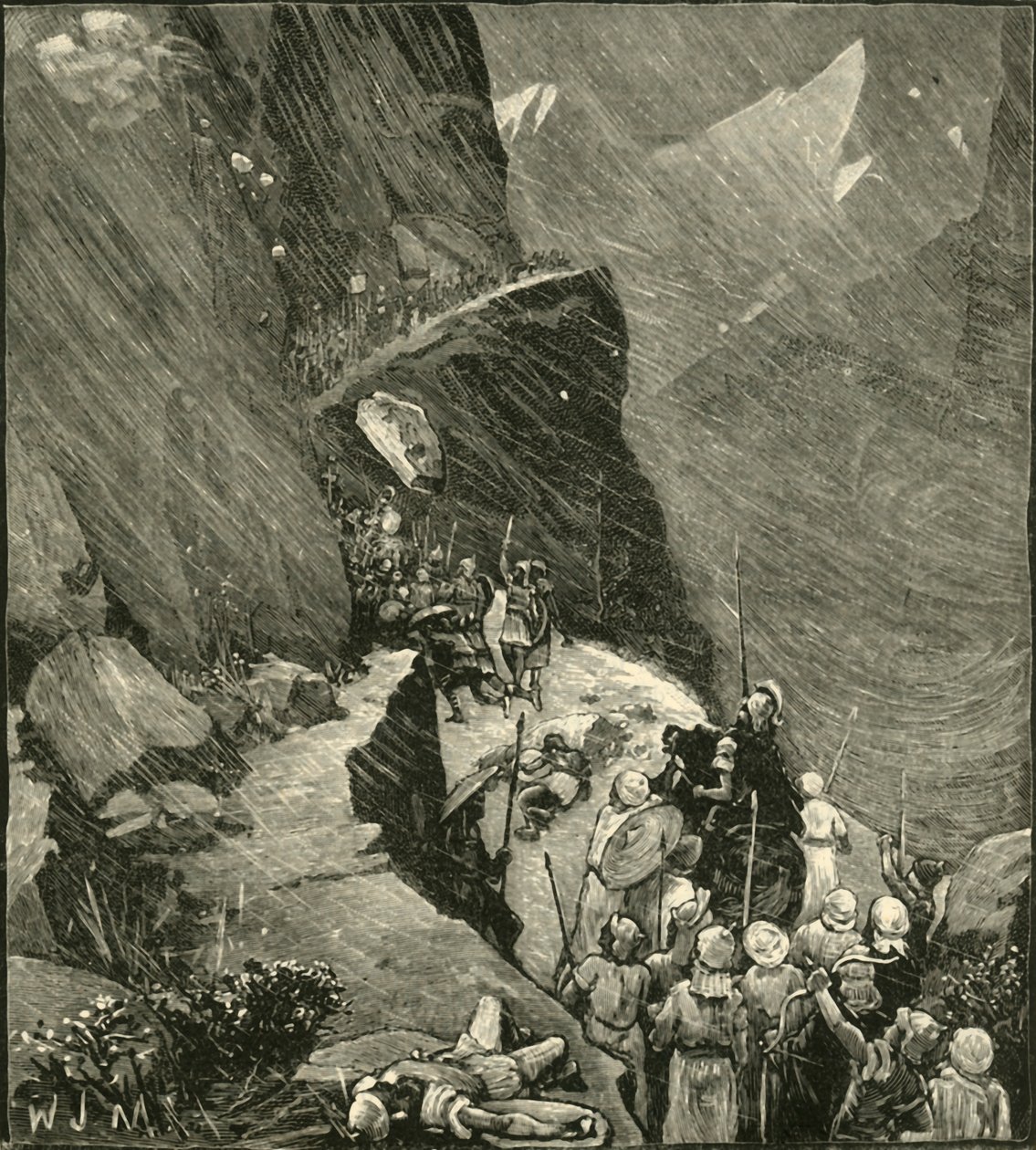The Carthaginians Crossing The Alps by Unbekannt
