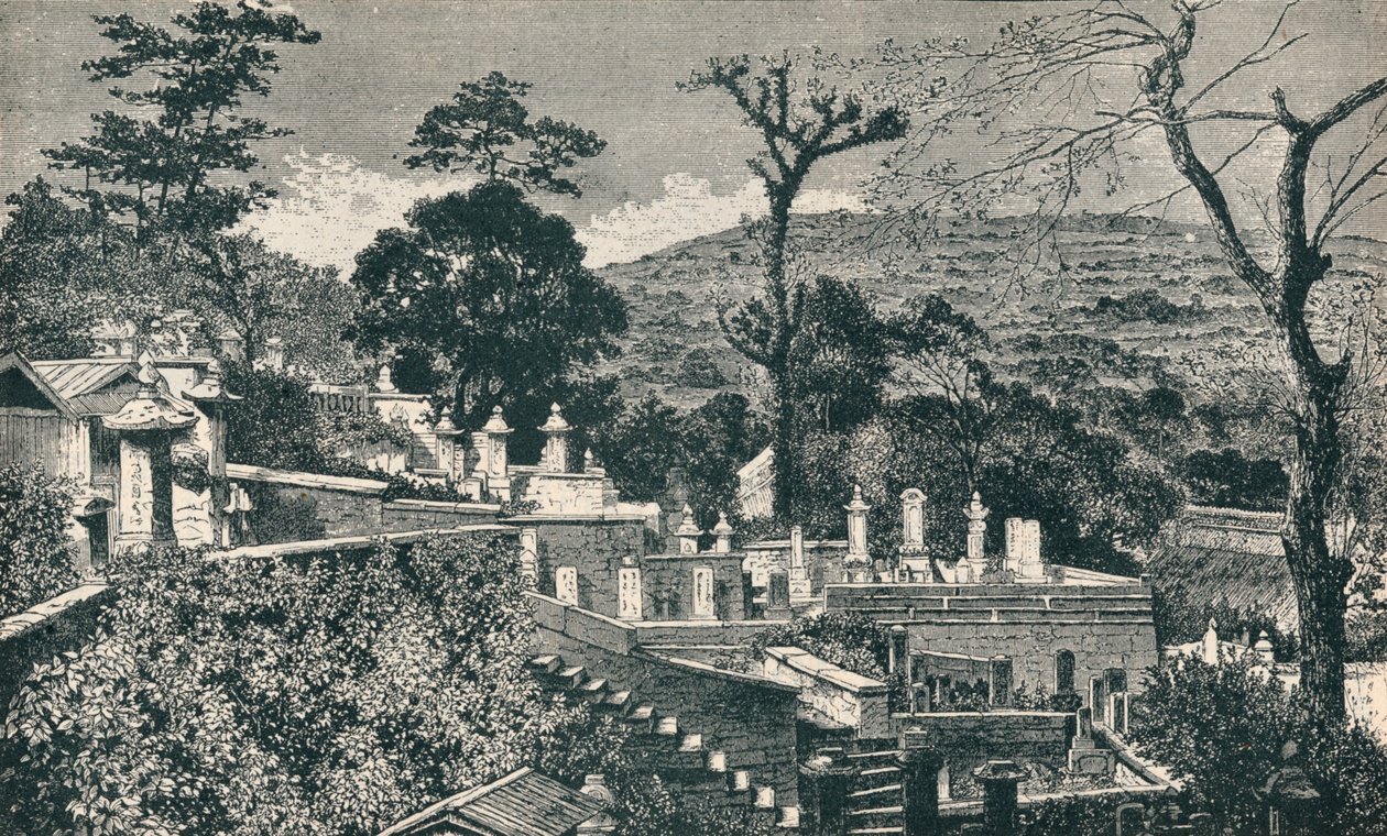The Cemetery Hill at Nagasaki, Japan, Before the Modern Expansion of the Town by Unbekannt