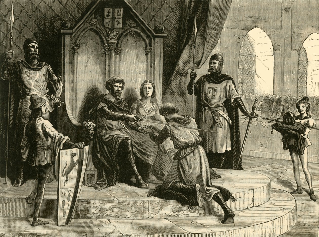 The Ceremony of Feudal Service by Unbekannt: Fine art print