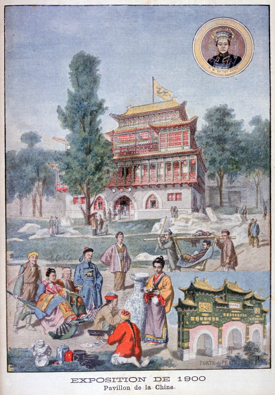 The Chinese Pavilion at the Universal Exhibition of 1900, Paris by Unbekannt