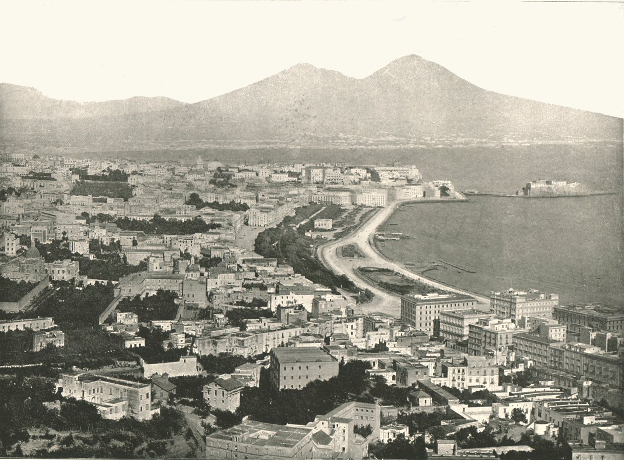 The City, Bay and Vesuvius, Naples, Italy by Unbekannt