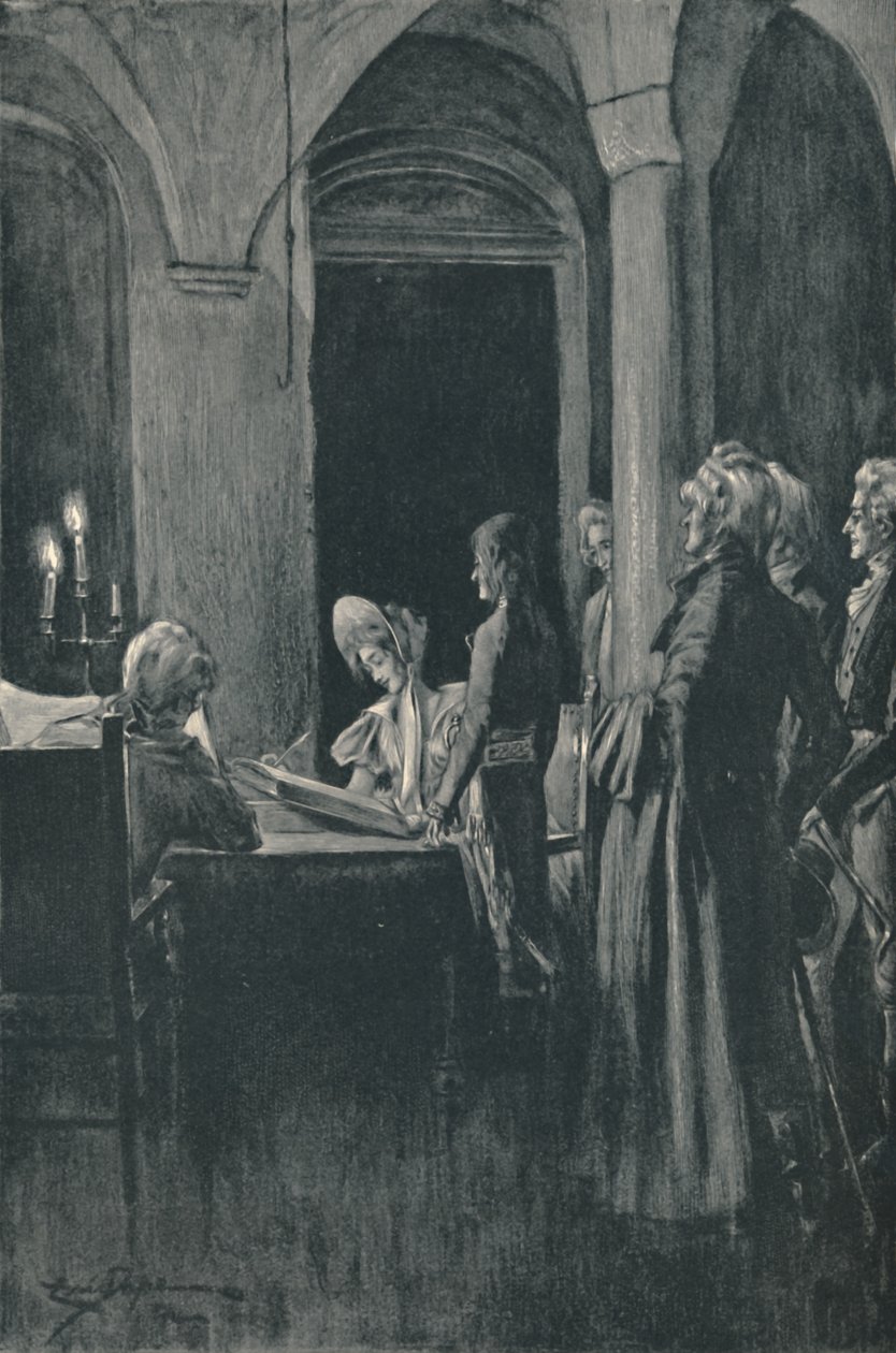 The Civil Marriage of Napoleon and Josephine, 9 March 1796, 1896 by Unbekannt