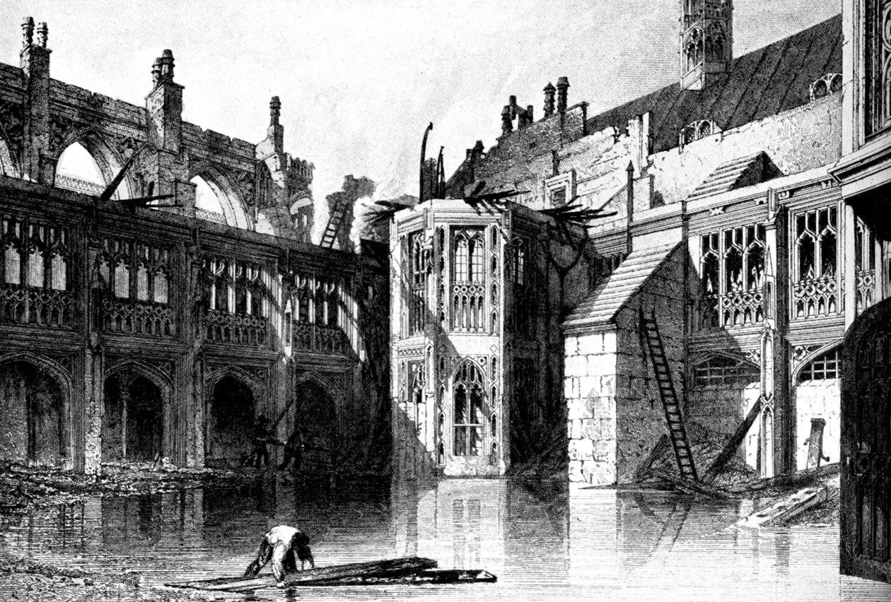 The Cloister Court, St Stephens Chapel, Palace of Westminster by Unbekannt