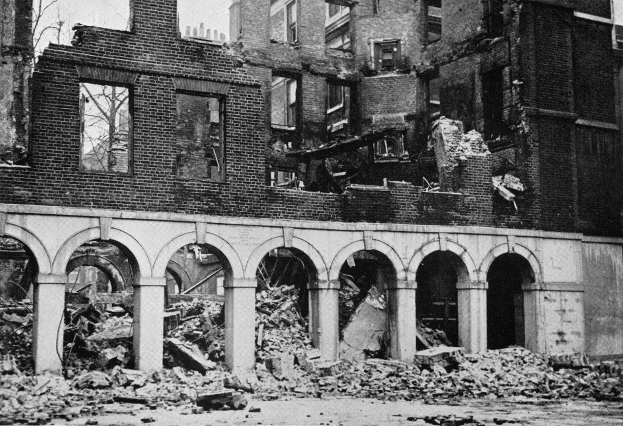 The Cloisters in the Temple After Having Been Wrecked by Fire, 1941 by Unbekannt
