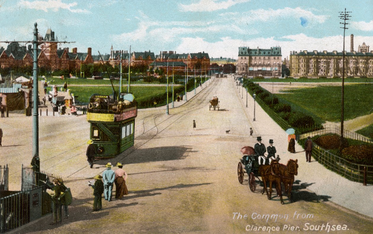 The Common from Clarence Pier, Southsea, Hampshire, c1904 by Unbekannt