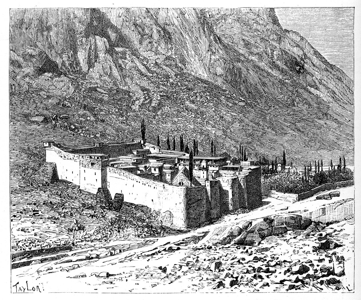 The Convent of St Catherine, Mount Sinai, Egypt by Unbekannt
