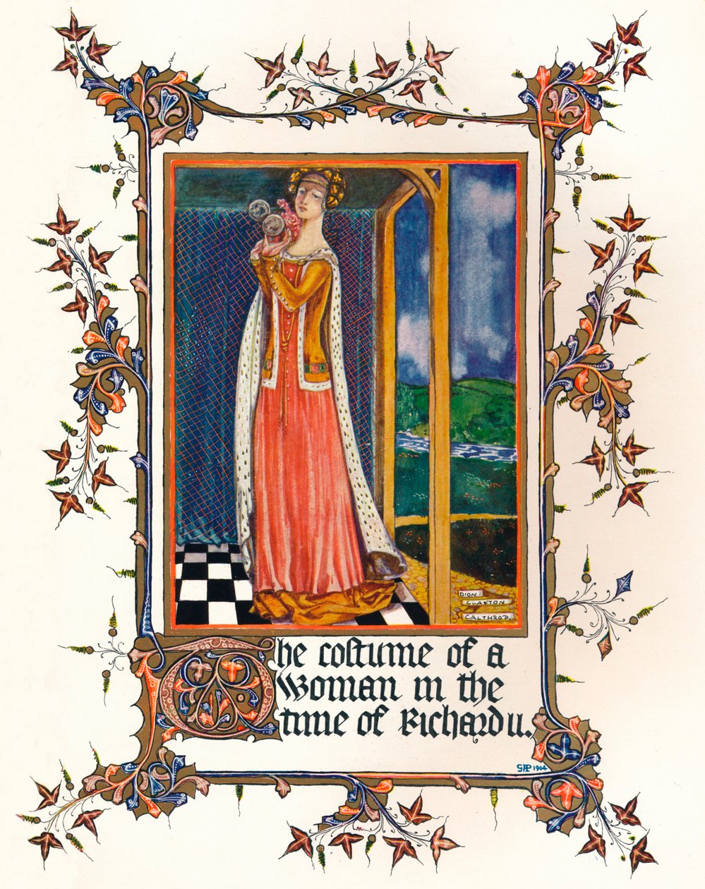 The Costume of a Woman in the Time of Richard II, c14th Century by Unbekannt