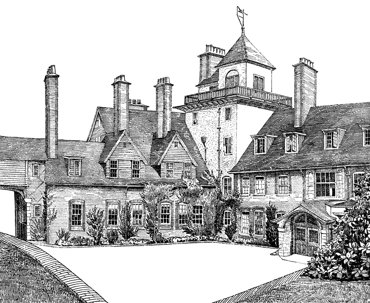 The Court Yard, Standen, East Grinstead by Unbekannt