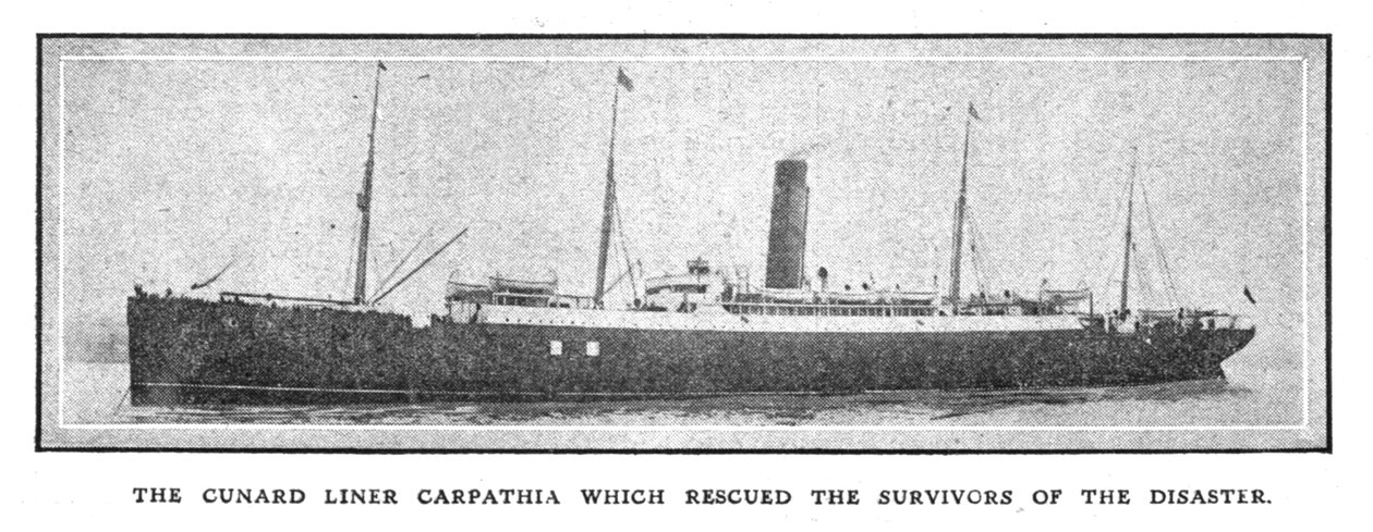 The Cunard liner Carpathia which rescued the survivors of the disaster, April 20, 1912 by Unbekannt