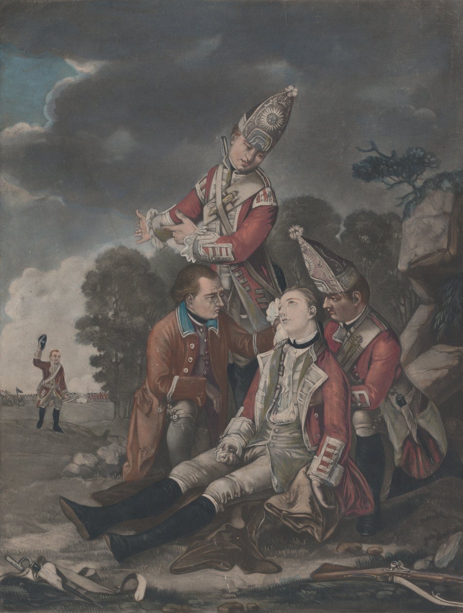 The Death of General Wolfe at Quebec, September 1759 by Unbekannt