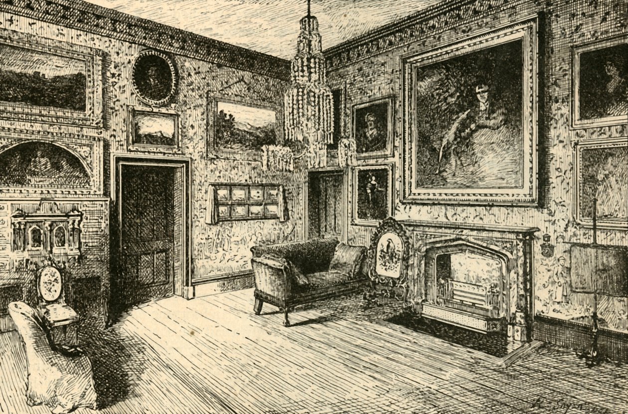 The Drawing-Room at Abbotsford, 1882 by Unbekannt