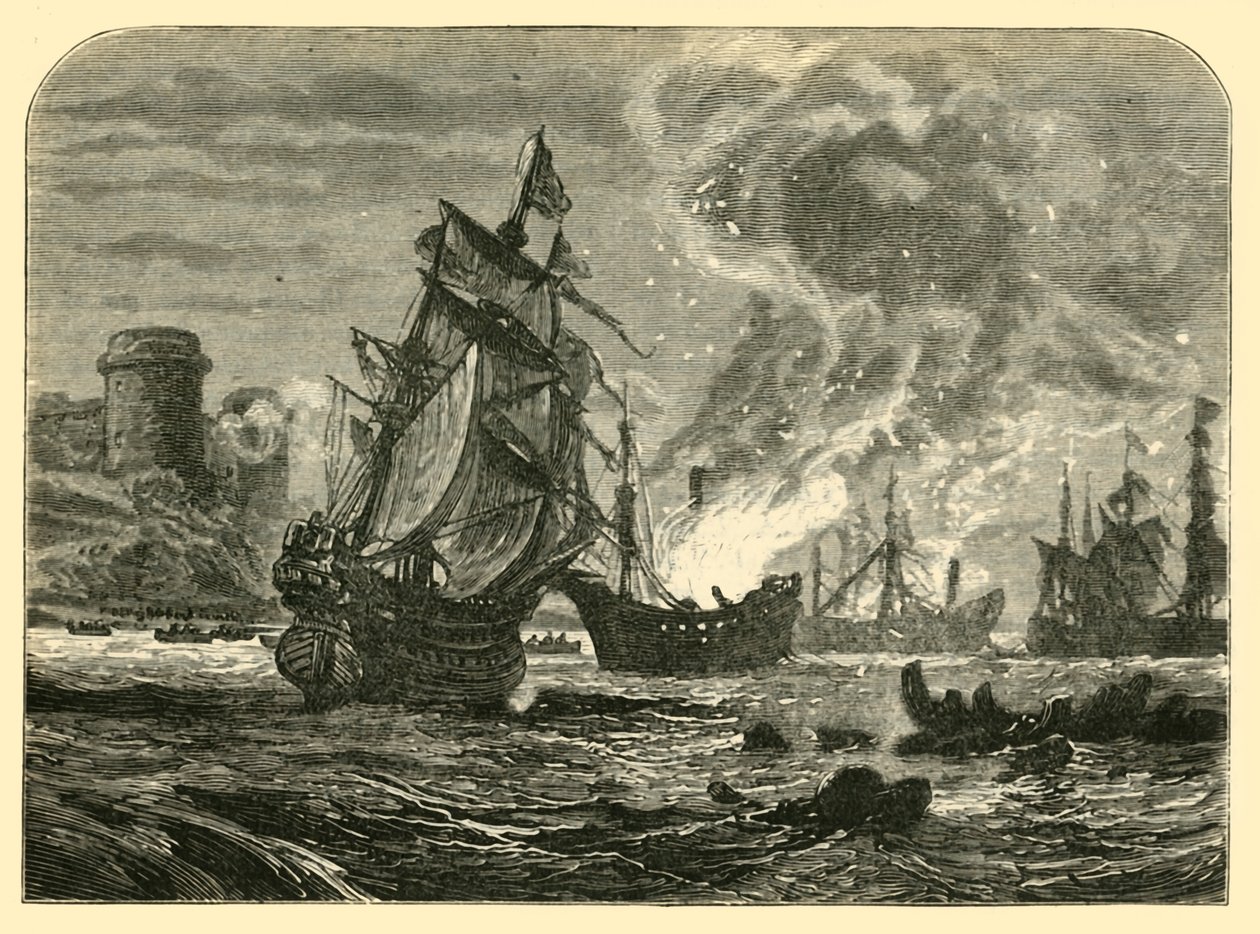 The Dutch in the Medway: De Ruyters Attack on Upnor Castle by Unbekannt