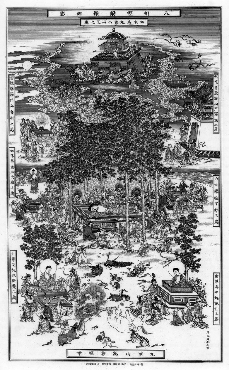 The Eight Incidents of the Nirvana of Sakyamuni, 18th Century, 1886 by Unbekannt