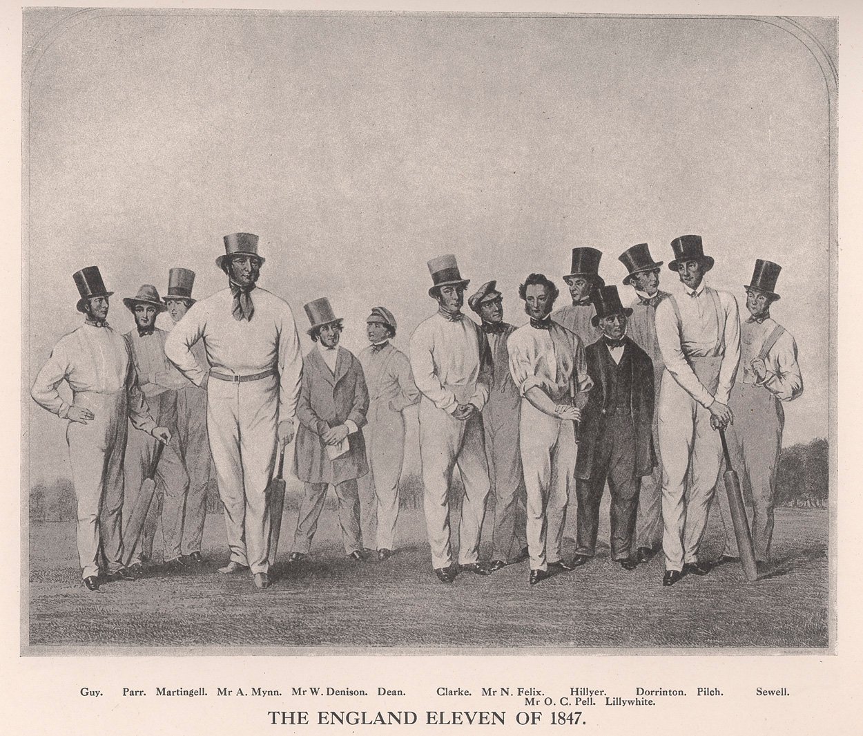 The English Cricket Eleven of 1846 by Unbekannt